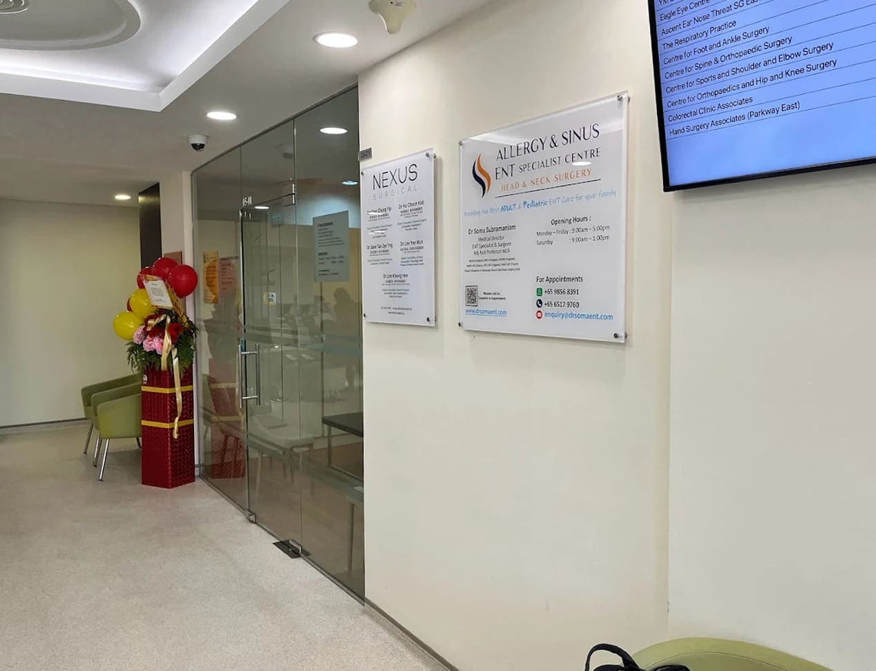 Allergy & Sinus ENT Specialist Centre clinic entrance
