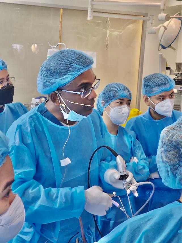 Dr Soma in the operating theatre