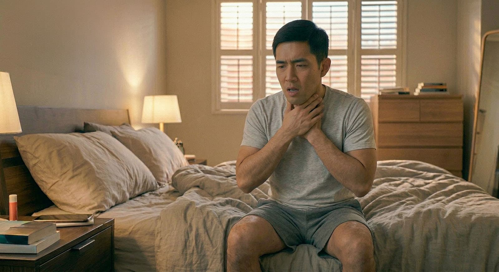 Throat discomfort